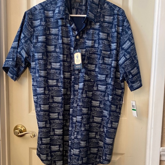 Arrow Blue Casual Button Down Shirt - Picture 1 of 8